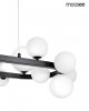 Czarna lampa wisząca owalna mleczne klosze ALURE OVAL 120 MSE1501100606/MILK Moosee